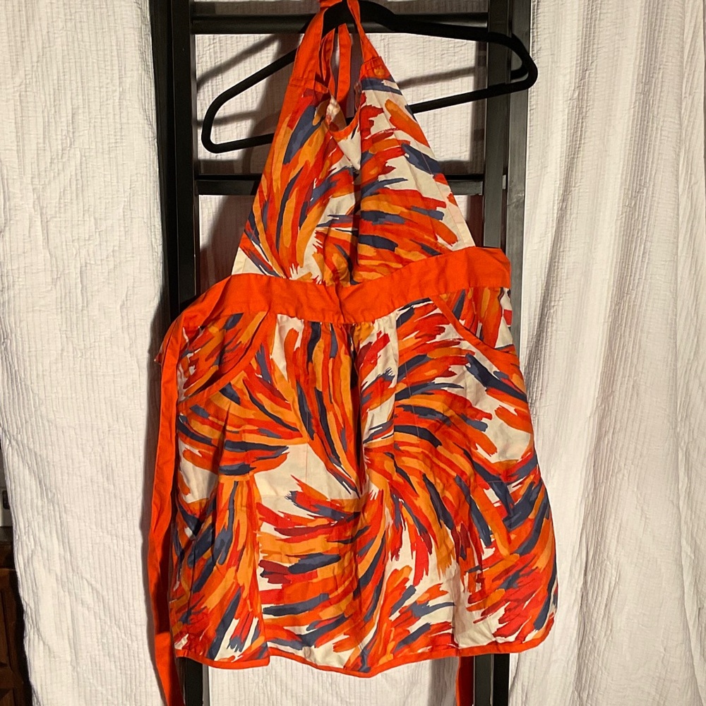 Martha Stewart Orange and Blue Apron
